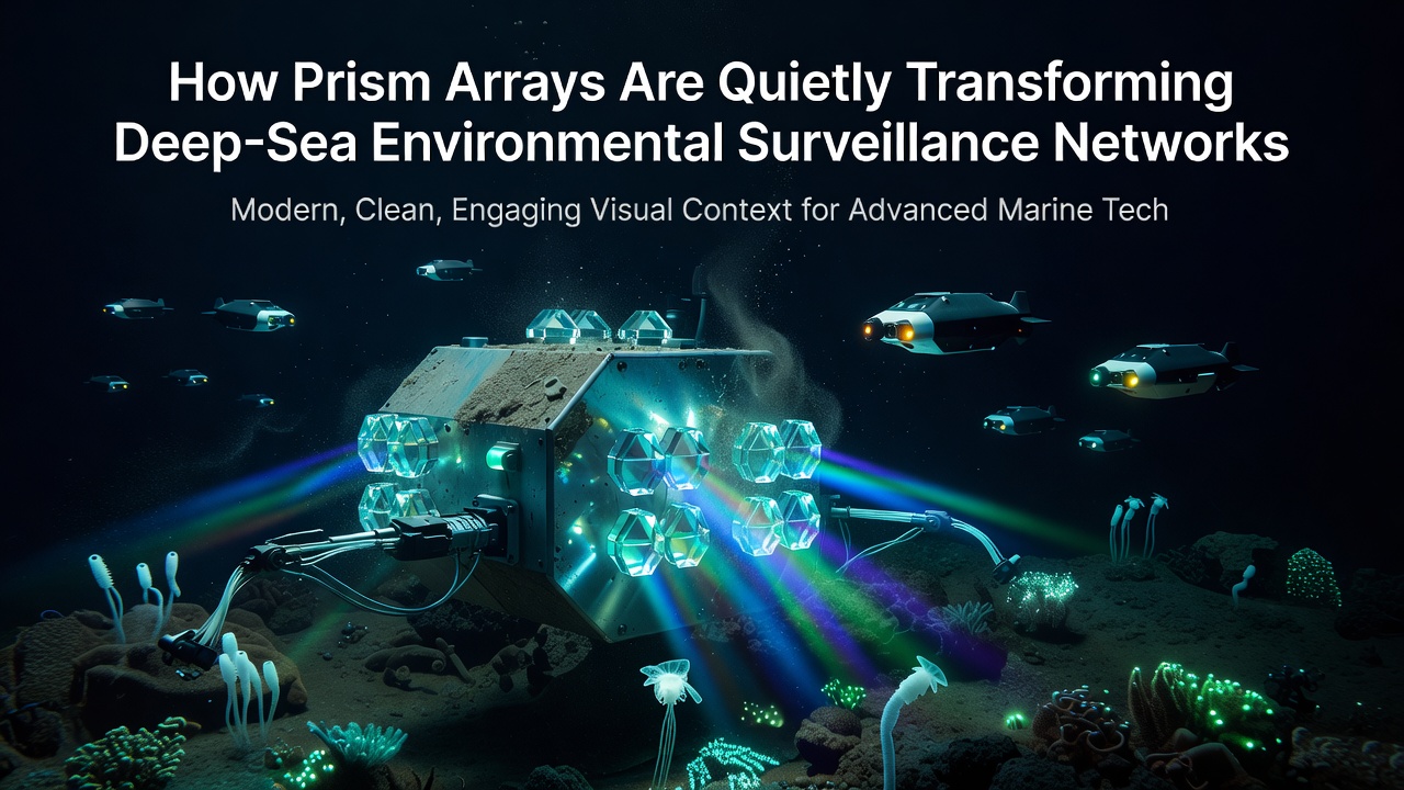 Underwater prism array capturing spectral data during a deep-sea deployment mission